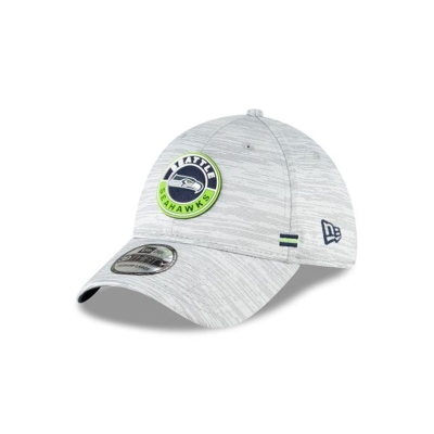 Seattle Seahawks Gorra | New Era Official NFL Fall Sideline 39thirty Stretch Fit Cap Mexico - Grises
